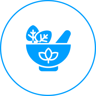 Herbal mortar and pestle icon