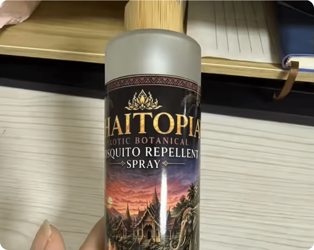 Decorative mosquito spray packaging design